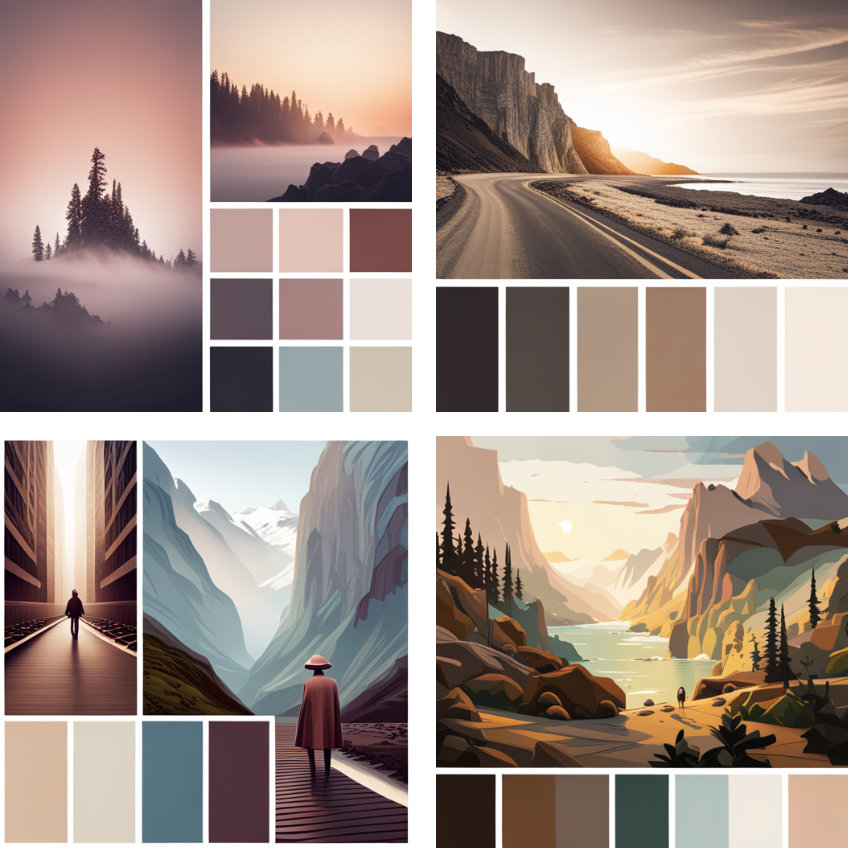 muted earthy tones