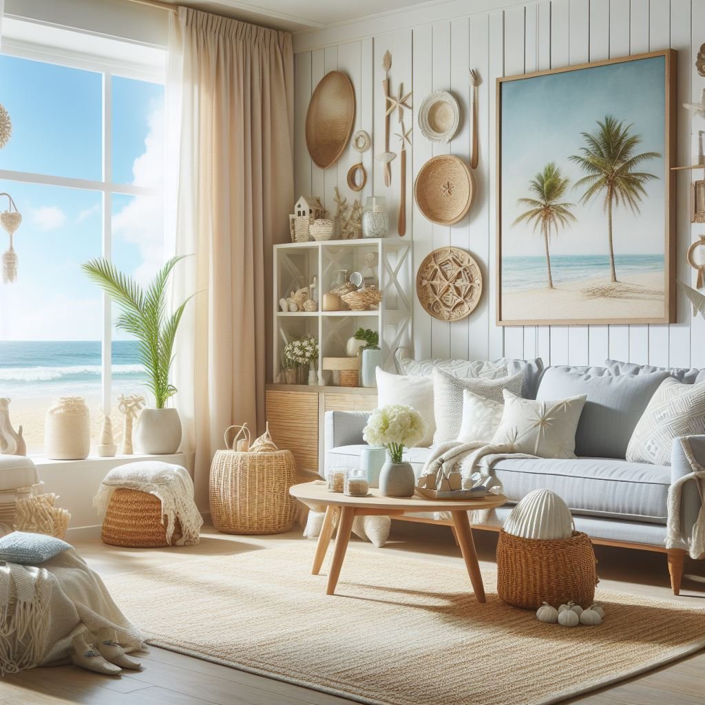 Coastal and beach decor living room ideas