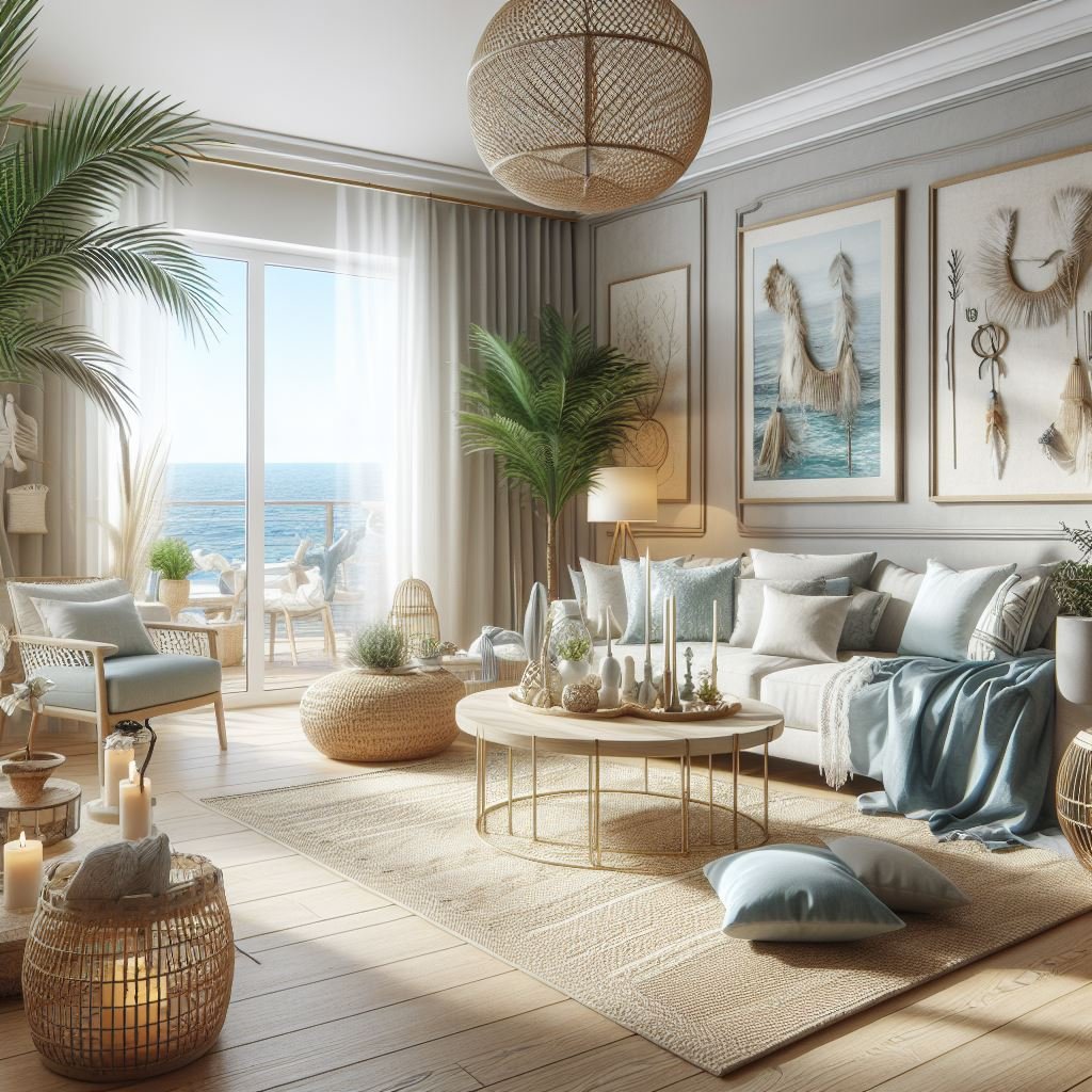 Beach decor living room